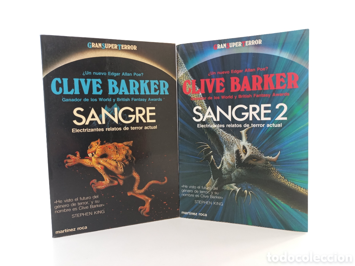 Libros de segunda mano: Sangre. Sangre 2. Clive Barker. Mart&iacute;nez Roca, Gran Super Terror, 1987.