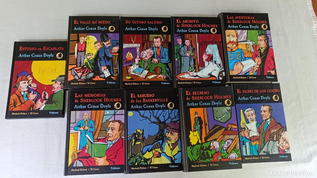 Libros de segunda mano: Sherlock Holmes El Canon completo Valdemar 9 vol&uacute;menes Conan Doyle