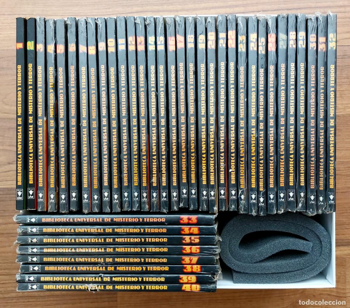 Libros de segunda mano: BIBLIOTECA UNIVERSAL DE MISTERIO Y TERROR (COMPLETA) - LOTE 40 LIBROS (NUEVOS Y PRECINTADOS)