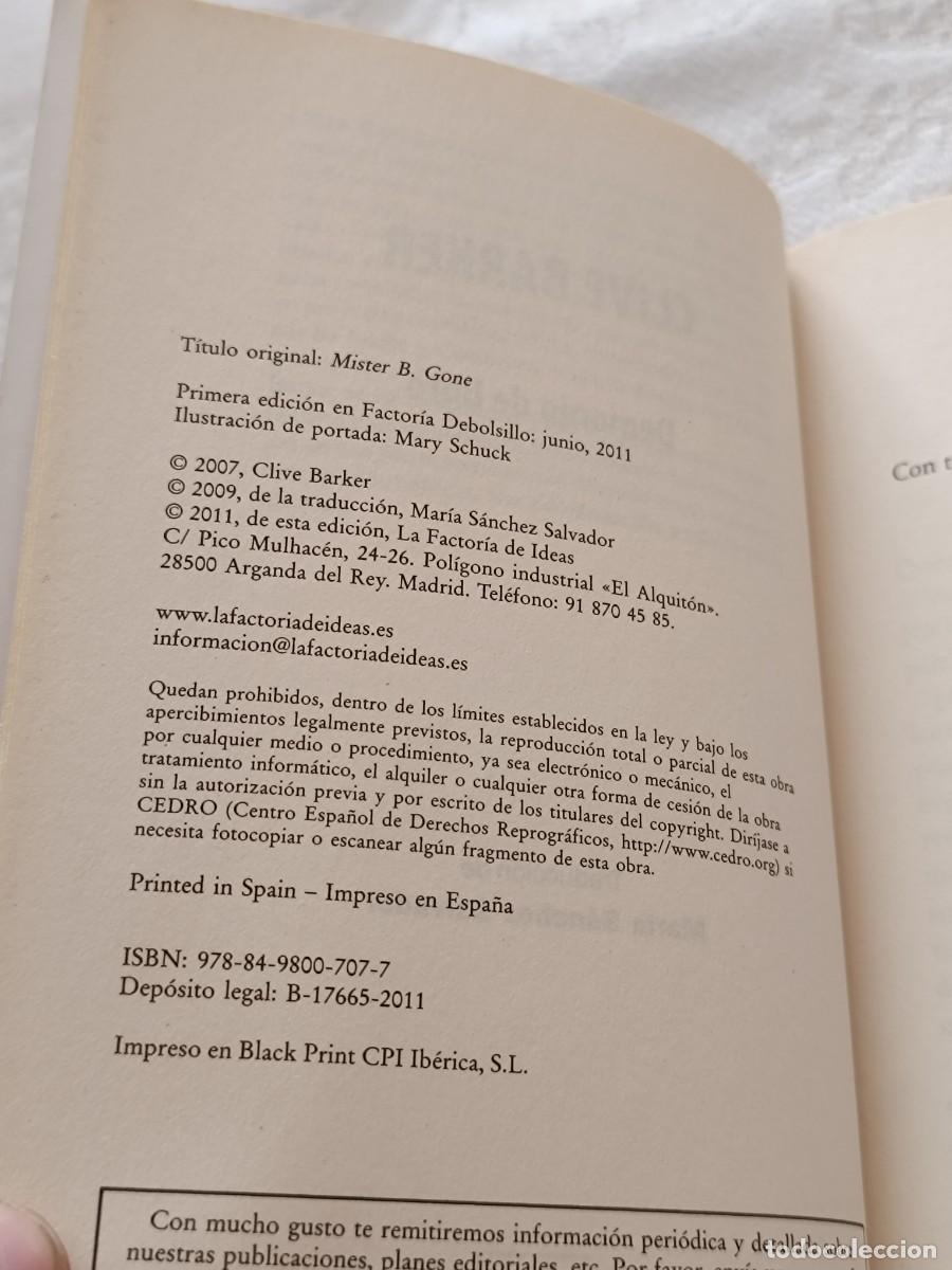 Libros de segunda mano: Demonio de libro de Clive Barker - Foto 6