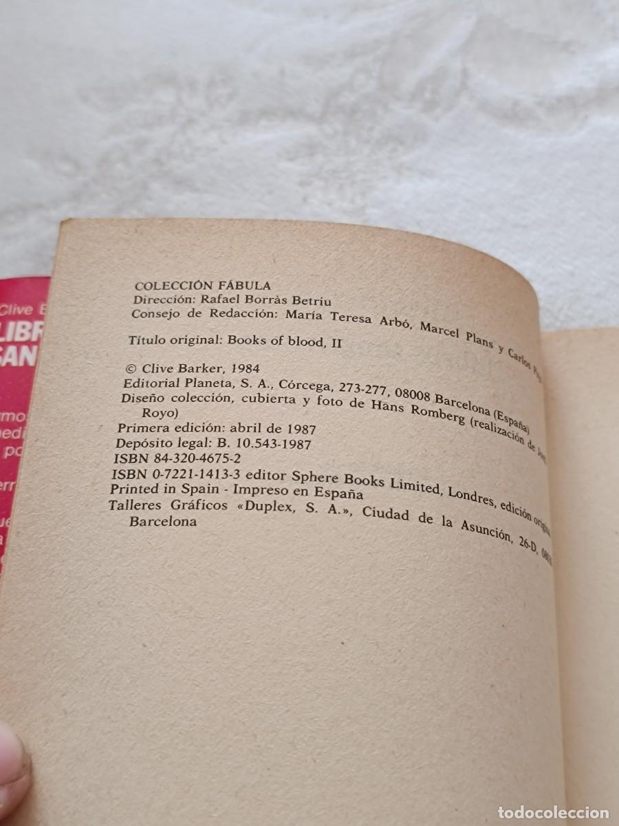 Libros de segunda mano: Libros sangrientos de Clive Barker - Foto 8