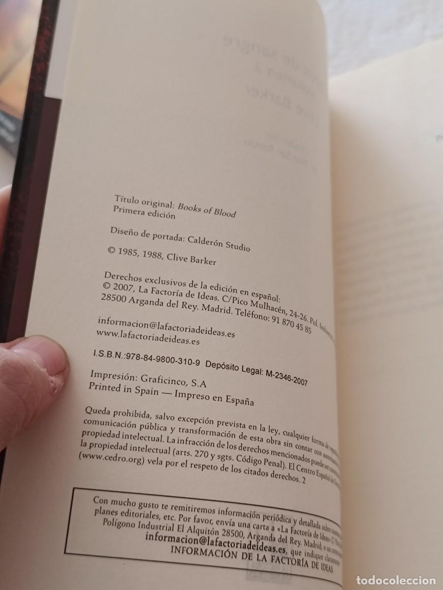 Libros de segunda mano: Libros de Sangre de Clive Barker - Foto 10