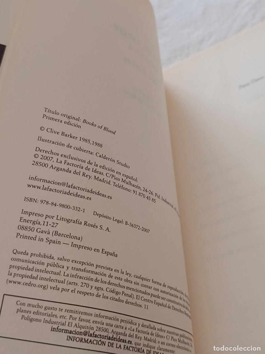 Libros de segunda mano: Libros de Sangre de Clive Barker - Foto 12