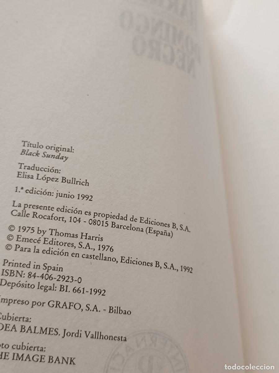 Libros de segunda mano: Domingo negro de Thomas Harris - Foto 6