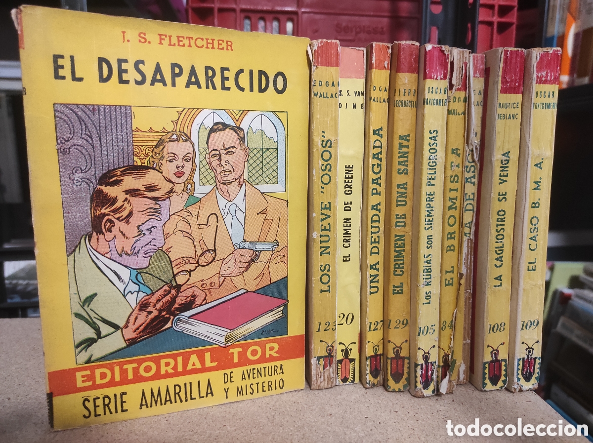 Libros de segunda mano: LOTE DE 10 NOVELAS TOR SERIE AMARILLA ARGENTINA, Edgar Wallace y m&aacute;s