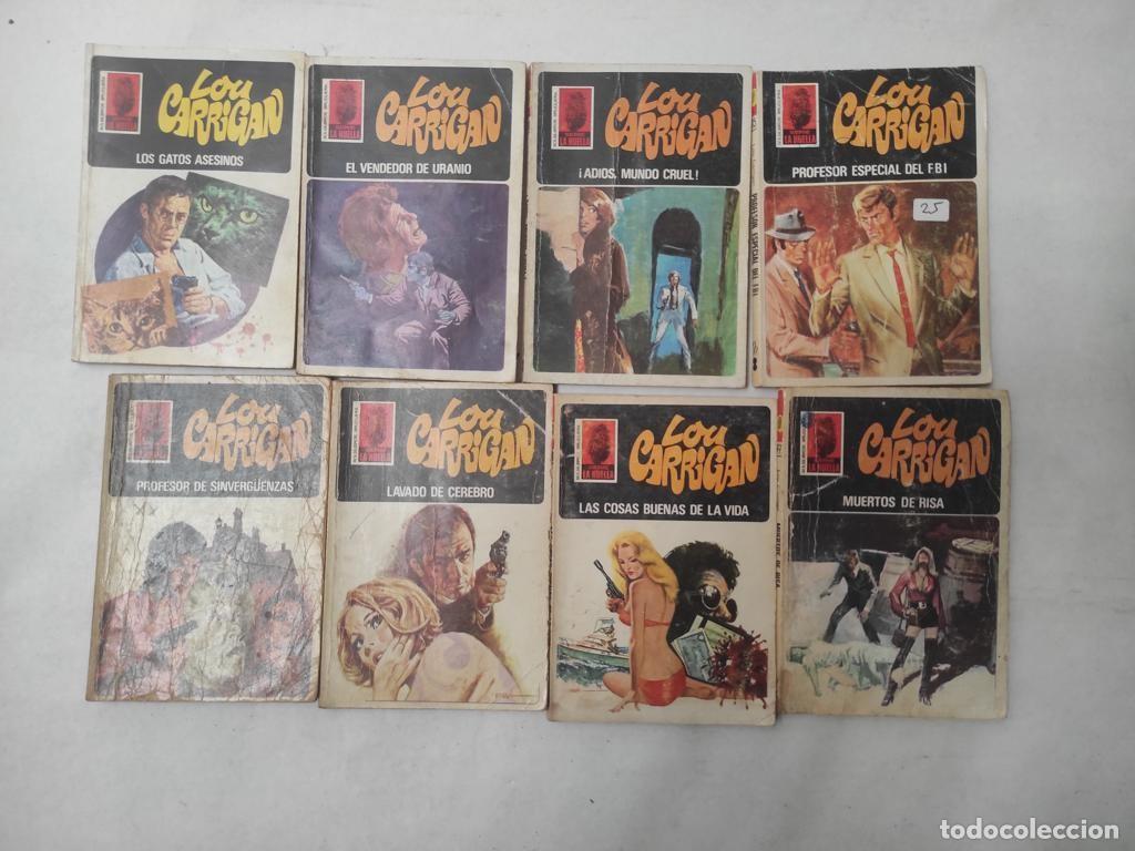Gebrauchte B&uuml;cher: lote 8 novelas BOLSILIBROS BRUGUERA LOU GARRIGAN serie LA HUELLA , usadas pero buen estado,