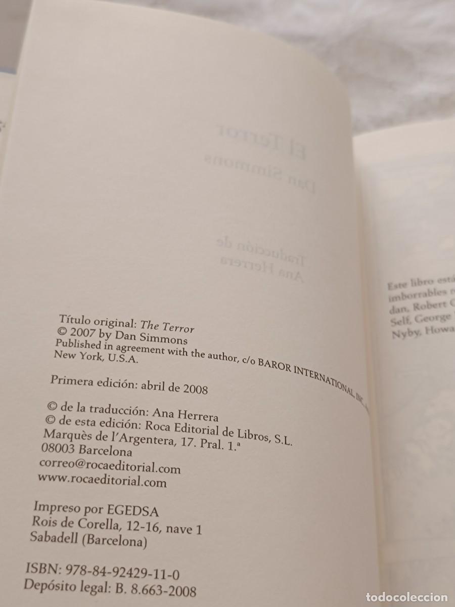 Libros de segunda mano: El Terror de Dan Simmons - Foto 6