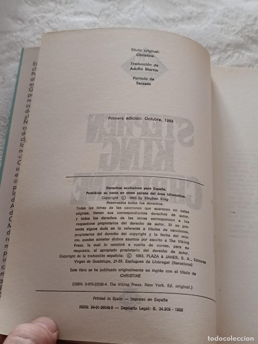 Libros de segunda mano: Christine de Stephen King - Foto 6