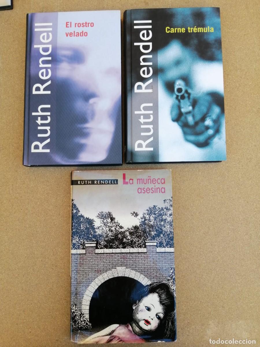 Libros de segunda mano: EL ROSTRO VELADO - CARNE TREMULA - LA MU&Ntilde;ECA ASESINA (RUTH RENDELL)