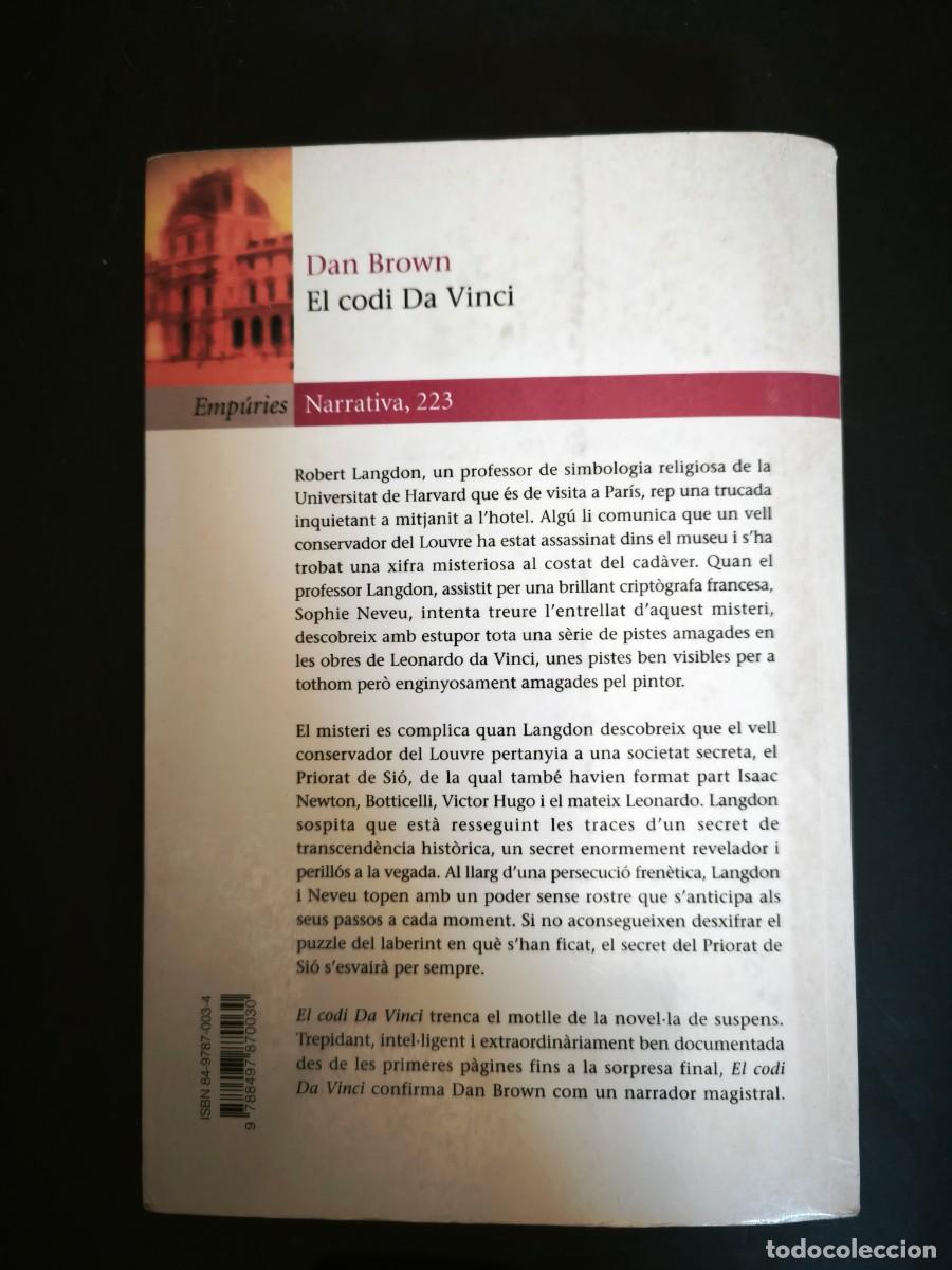 Libros de segunda mano: El codi Da Vinci - Dan Brown - Foto 2