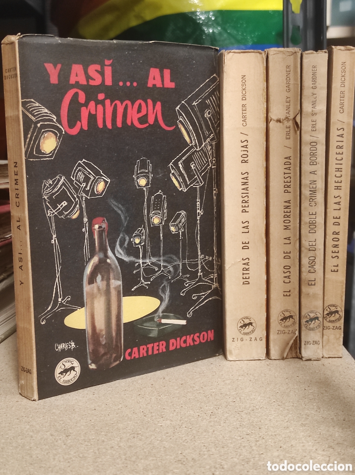 Libros de segunda mano: Lote de 5 libros crimen y misterio. Serie El Sabueso Zig Zag