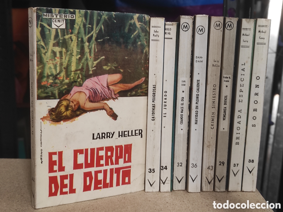 Libros de segunda mano: Colecci&oacute;n de 9 libros literatura polic&iacute;aca, misterio y crimen. Editorial misterio Cenit