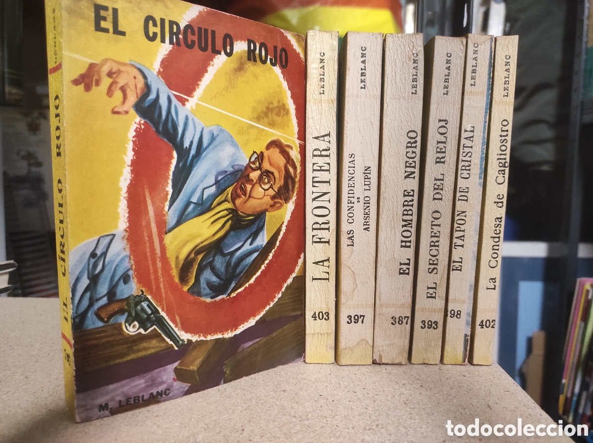 Libros de segunda mano: Lote 7 libros Maurice Leblanc. Literatura polic&iacute;aca, crimen y misterio. Impreso en M&eacute;xico