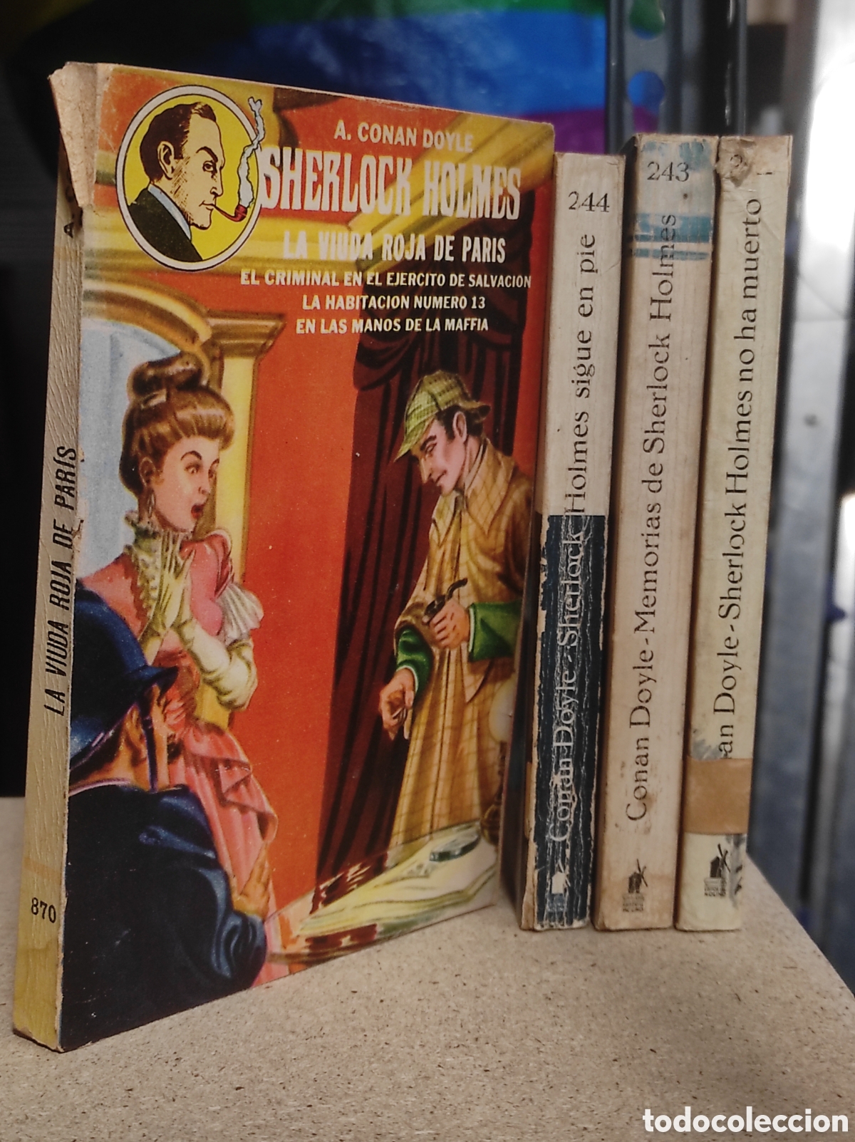 Libros de segunda mano: Lote de 4 Sherlock Holmes. Crimen y misterio. Biblioteca de Oro