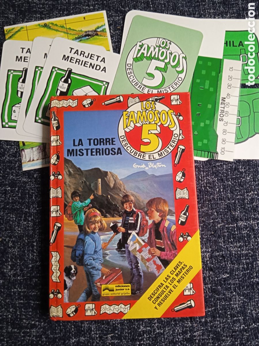 Livros em segunda m&atilde;o: LOS FAMOSOS CINCO N&ordm; 1 DESCUBRE EL MISTERIO - LA TORRE MISTERIOSA -LIBRO JUEGO -COMPLETO - TARJETAS