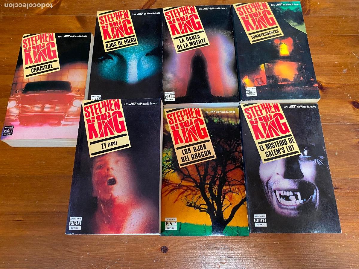 Libros de segunda mano: LOTE 7 NOVELAS DE STPEHEN KING. COLECCI&Oacute;N LOS JET DE PLAZA Y JAN&Eacute;S.