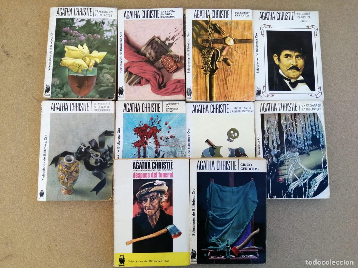 Libros de segunda mano: LOTE 10 NOVELAS AGATHA CHRISTIE (DESPUES DEL FUNERAL - PLEAMARES DE LA VIDA - TRAGEDIA EN TRES ACTOS