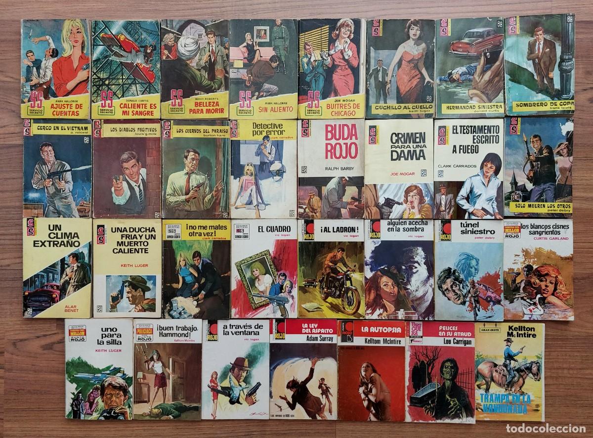 Libros de segunda mano: LOTE 31 NOVELAS ANTIGUAS SERVICIO SECRETO Y PUNTO ROJO - BOLSILIBROS-PULP