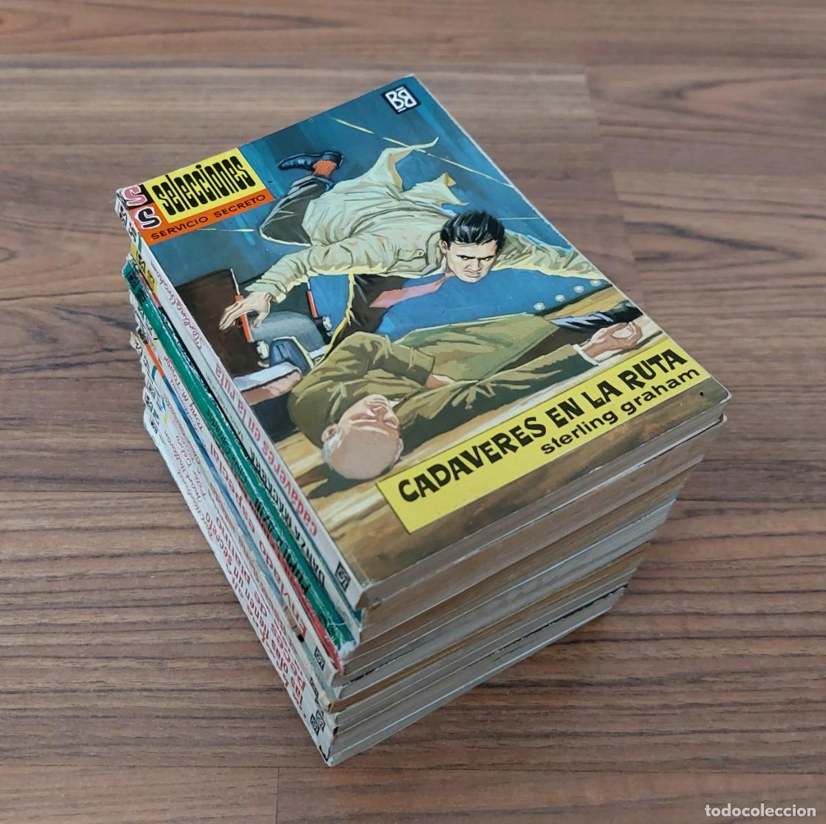 Libros de segunda mano: LOTE 13 NOVELAS ANTIGUAS SELECCIONES SERVICIO SECRETO - BOLSILIBROS-PULP