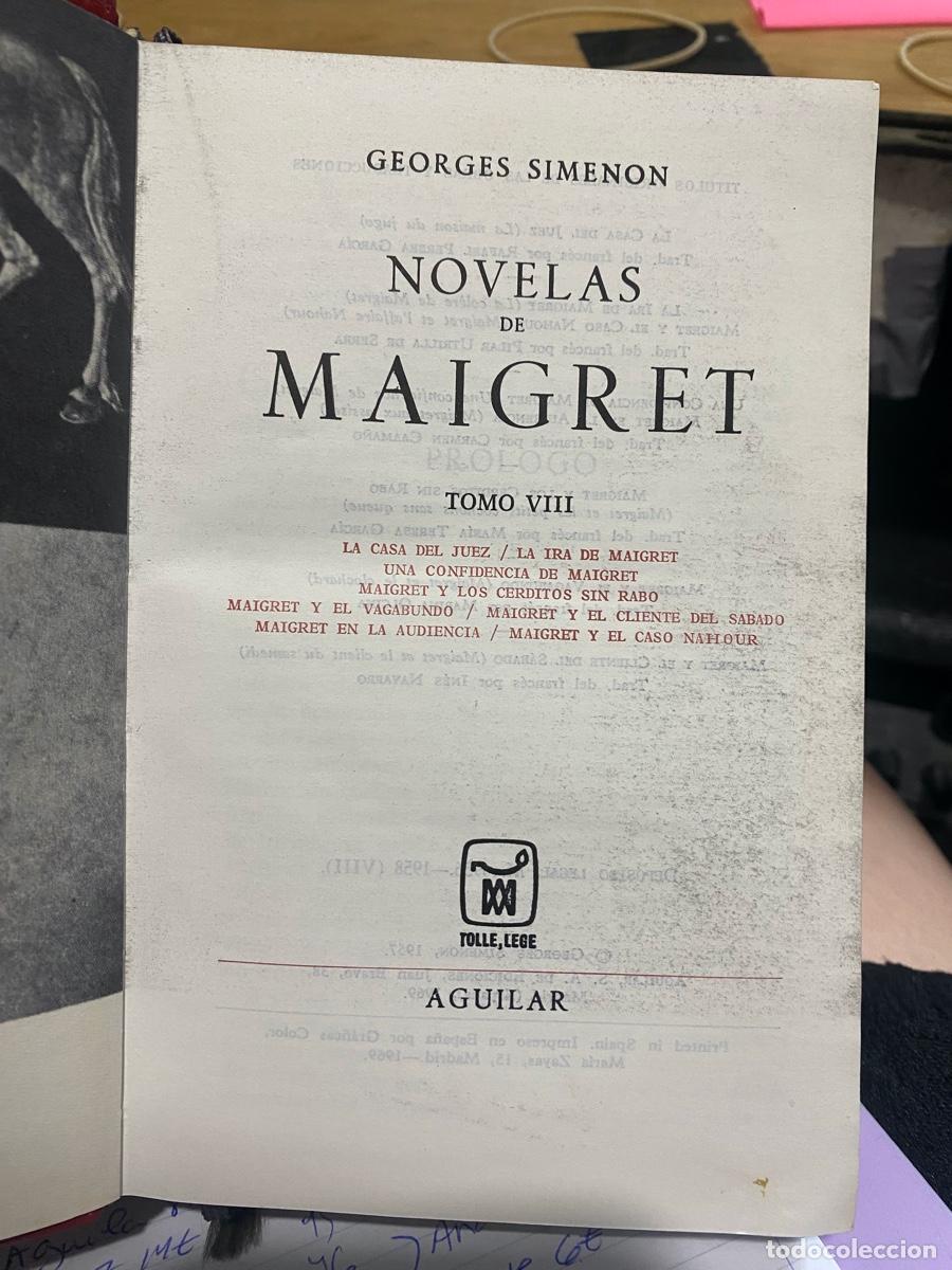 Libros de segunda mano: NOVELAS DE MAIGRET, GEORGES SIMEON, TOMO VIII, EDT. AGUILAR
