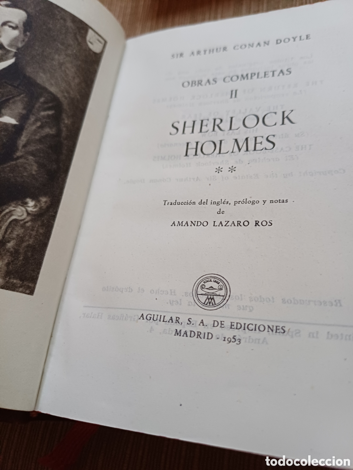 Libros de segunda mano: Sherlock Holmes de Sir A. Conan Doyle (1959)