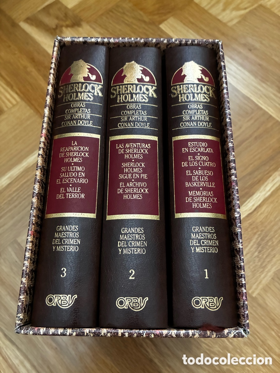 Libros de segunda mano: Obras completas Sherlock Holmes. 3 tomos en estuche. Arthur Conan Doyle. Orbis