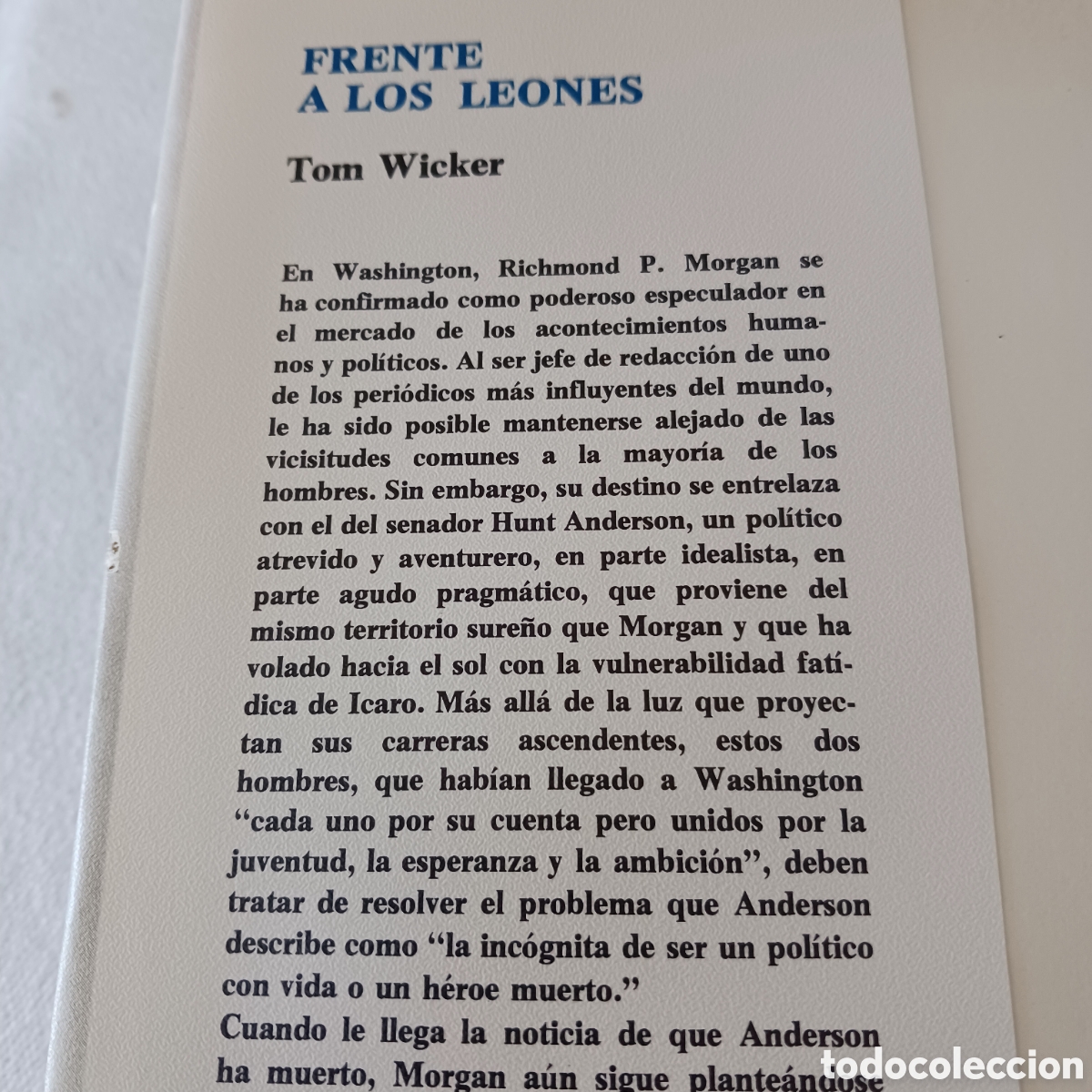 Libros de segunda mano: Frente a los leones de Tom Wicker - Foto 3