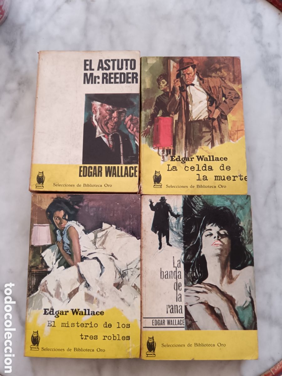 Livres d'occasion: Lote 4 novelas Edgar Wallace Biblioteca Oro Editorial Molino policiaca cl&aacute;sica
