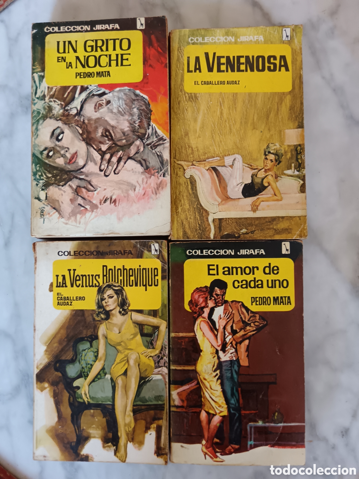 Libros de segunda mano: Lote 4 novelas Colecci&oacute;n Jirafa Editorial Tesoro (1965-1966) Pedro Mata y El Caballero Audaz