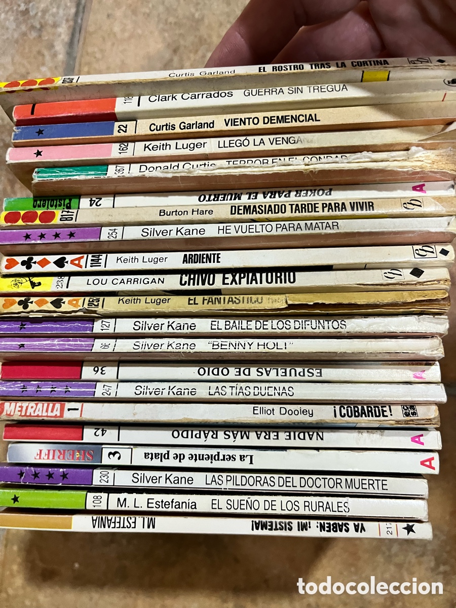 Livres d'occasion: BLAS54E Lote 21 libros Silver kane, Curtis Garland, Donald, Estefania, Keit Luger, Clark Carrados