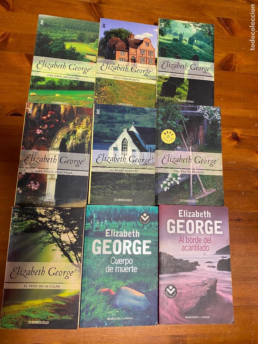 Libros de segunda mano: LOTE DE 9 NOVELAS DE ELIZABETH GEORGE. 7 DE DEBOLSILLO + 2 DE ROCA EDITORIAL