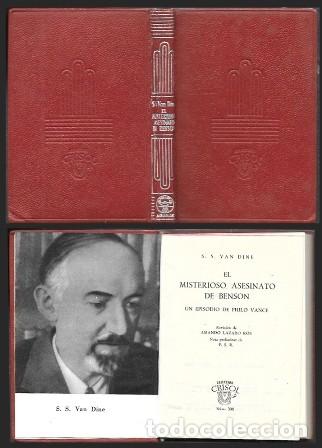 Libros de segunda mano: EL MISTERIOSO ASESINATO DE BENSON - COLECCION CRISOL N&ordm; 308 - VAN DINE, S.S.- A-CRISOL-2032