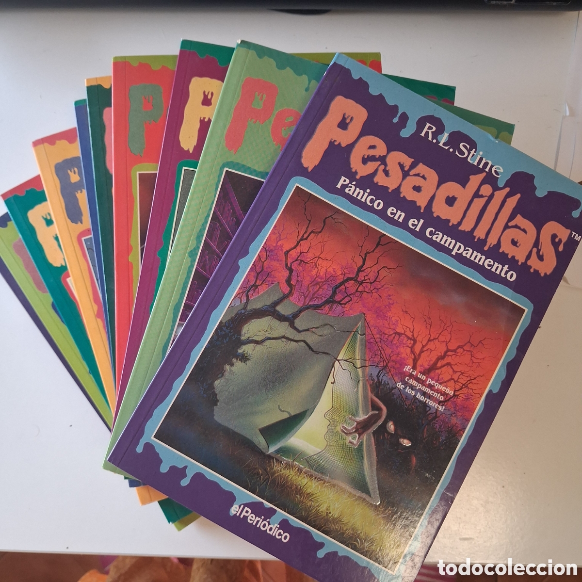 Libros de segunda mano: Lote 10 libros PESADILLAS de R.L. STINE edici&oacute;n especial El Peri&oacute;dico (1996) 1 2 3 4 5 6 7 8 9 10