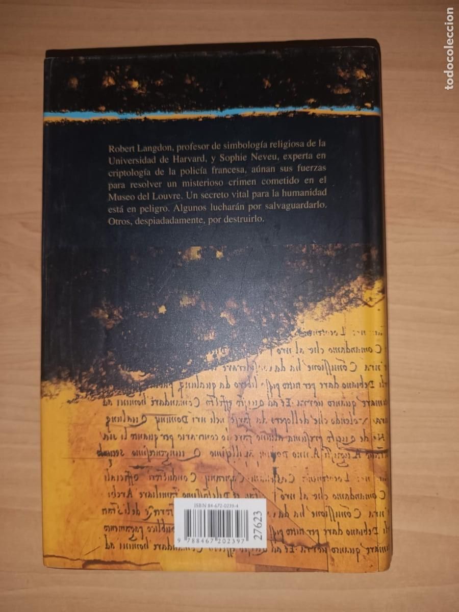 Libros de segunda mano: El c&oacute;digo Da Vinci - Dan Brown (C&iacute;rculo de Lectores) - Foto 2
