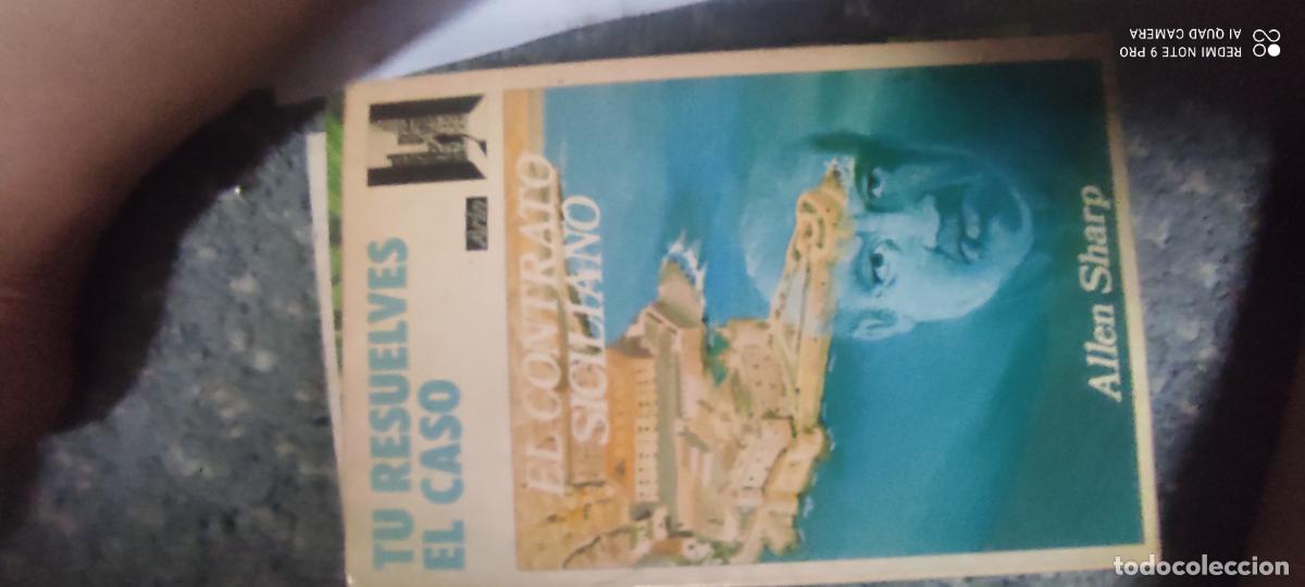 Libros de segunda mano: T&uacute; Resuelves el Caso n&deg;1: El Contrato Siciliano, por Allen Sharp (Ariel/Ar&iacute;n, 1987).