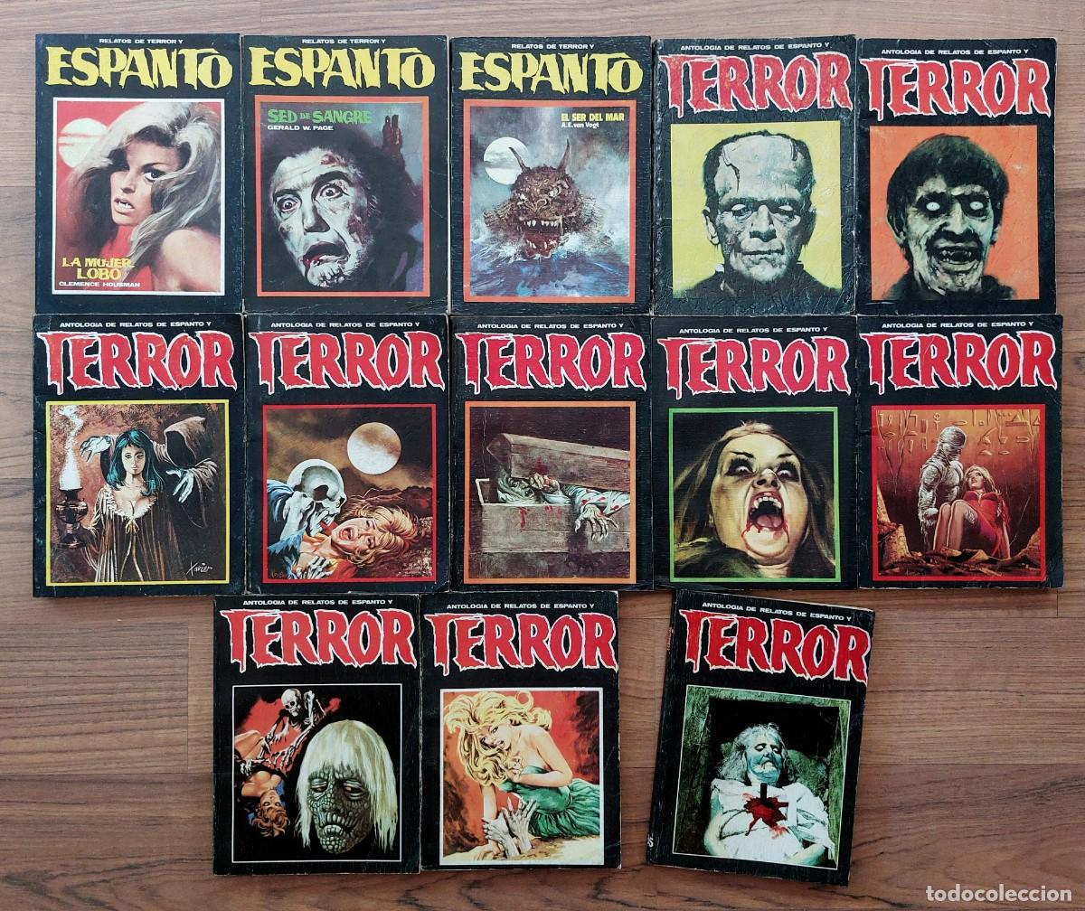 Libros de segunda mano: ANTOLOGIA DE RELATOSE SPANTO Y TERROR - LOTE 13 NOVELAS-BOLSILIBROS-PULP (BUEN ESTADO)