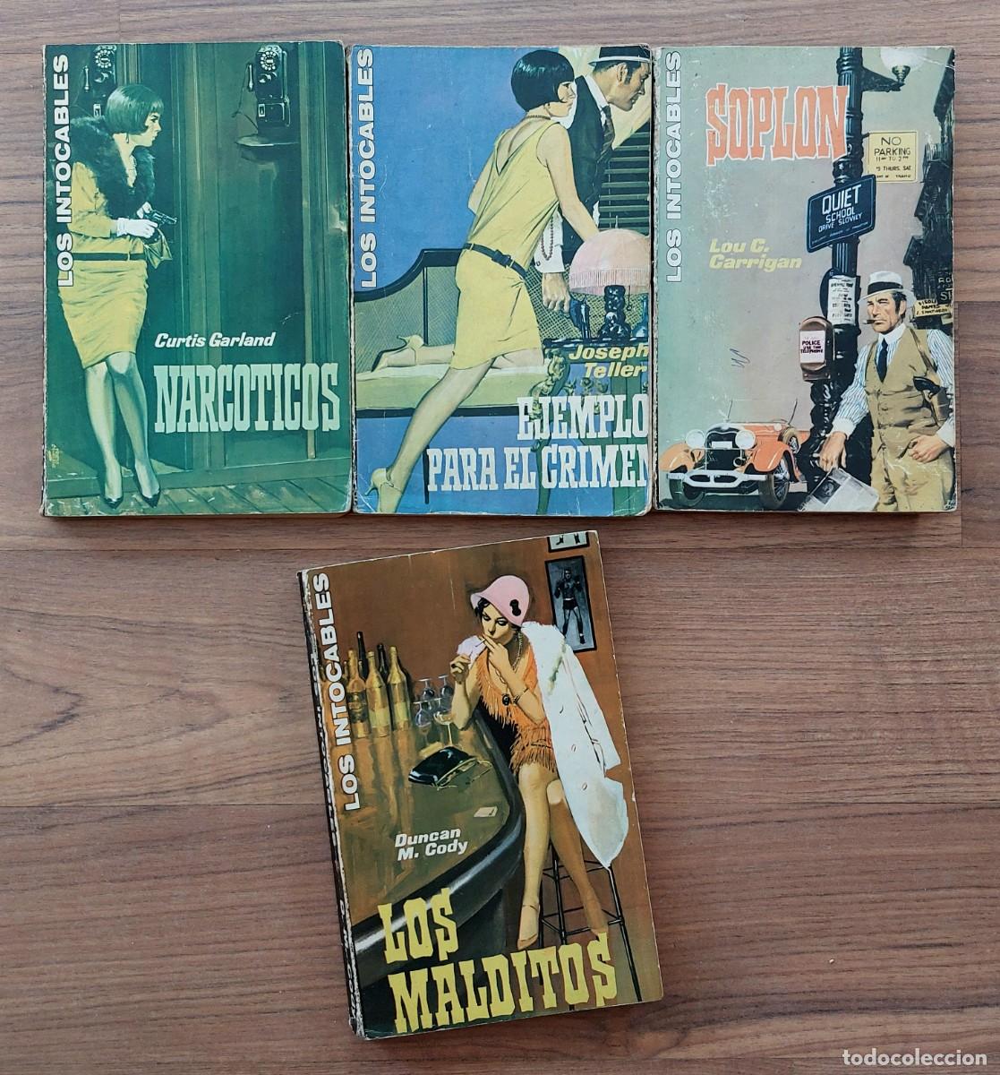 Libros de segunda mano: LOS INTOCABLES EDITORIAL ROLLAN - LOTE 4 NOVELAS-BOLSILIBROS-PULP (BUEN ESTADO)