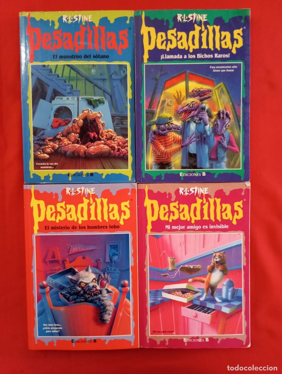 Libros de segunda mano: PESADILLAS. R.L. STINE. LOTE DE LOS 4 M&Aacute;S BUSCADOS Y DIF&Iacute;CILES. 48-55-58-59. EDICIONES B.