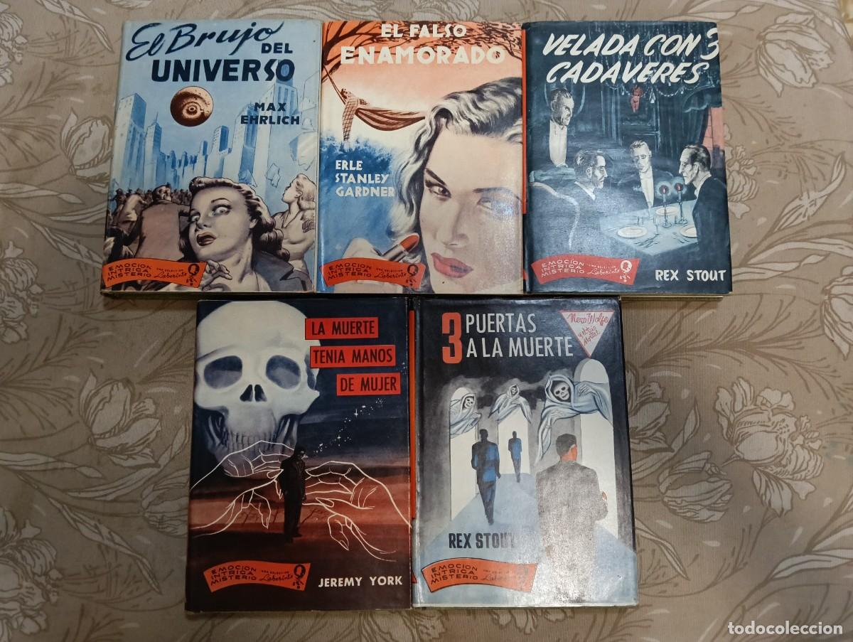 Libros de segunda mano: Lote 5 Libros Novelas Laberinto A&ntilde;os 50 - Rex Stout, Erle Stanley Gardner, Max Ehrlich, Jeremy York