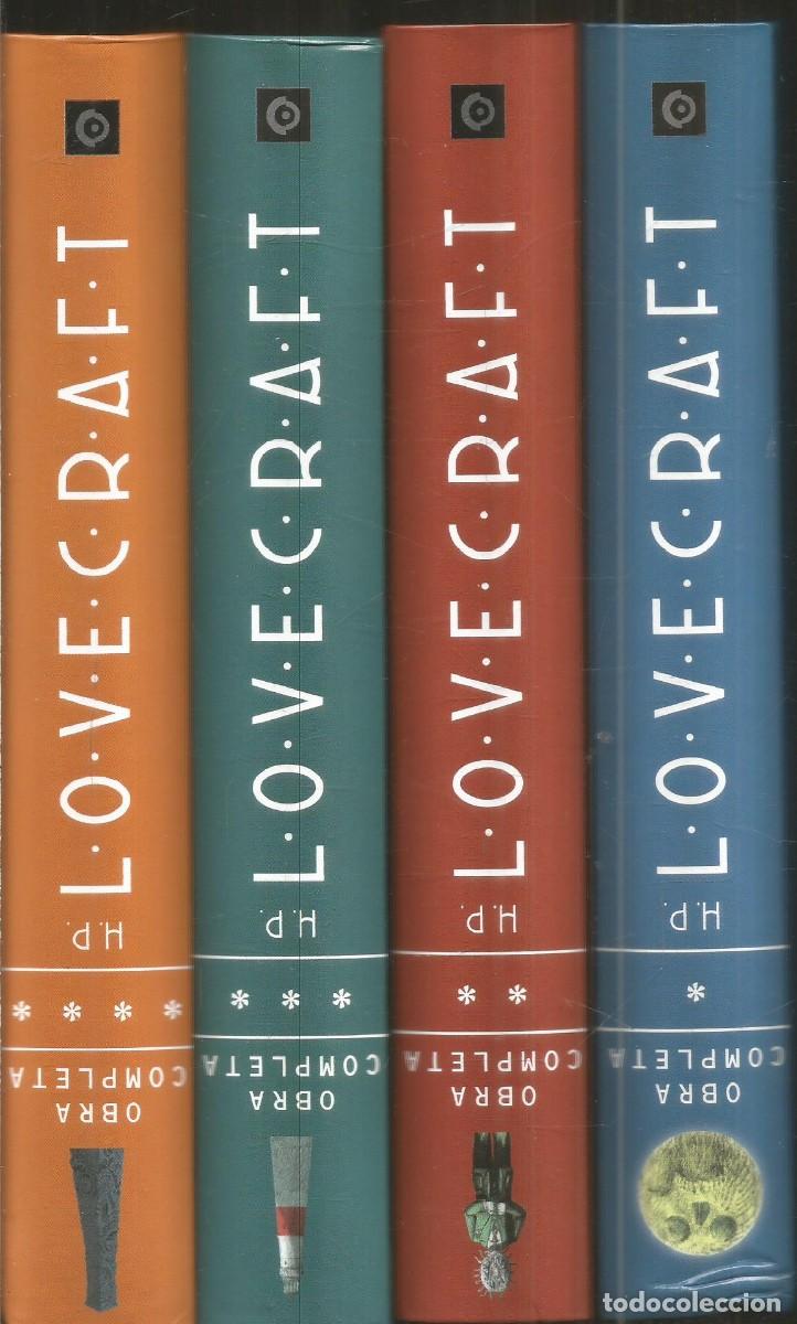 Libros de segunda mano: OBRA COMPLETA H.P. LOVECRAFT. 4 TOMOS. COMPLETO. EDIMAT