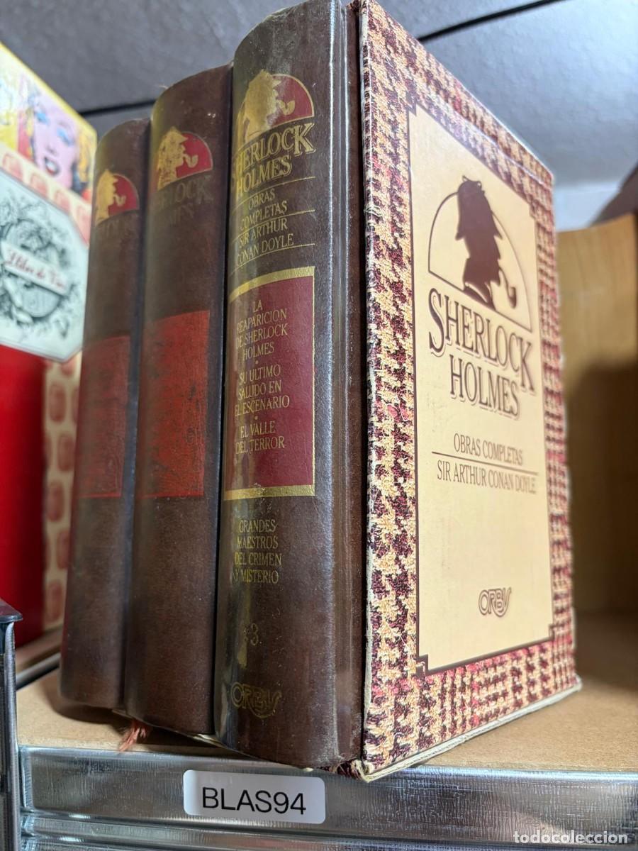 Libros de segunda mano: BLAS94 Sherlock Holmes. Obras completas (3 tomos en estuche) &mdash; Sir Arthur Conan Doyle &mdash; Orbis.