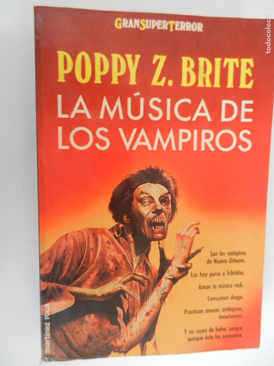 Libros de segunda mano: LA MUSICA DE LOS VAMPIROS - POPPY Z BRITE - MARTINEZ ROCA - 1994