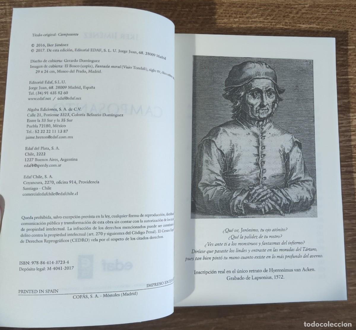 Libros de segunda mano: Libro - Camposanto (2017) Iker Jim&eacute;nez - Foto 2
