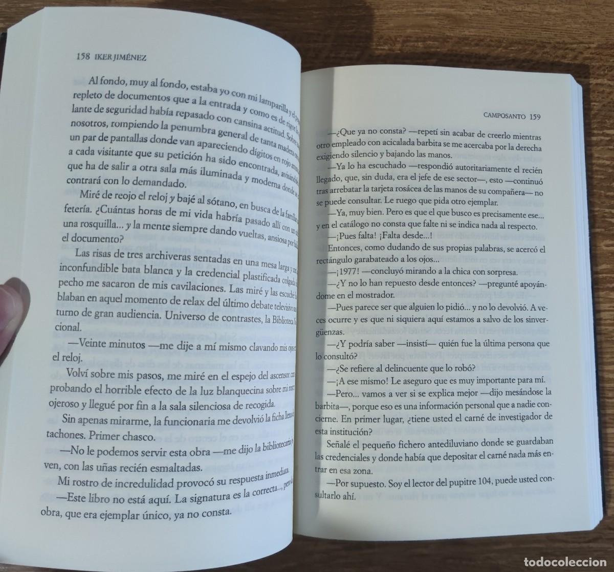 Libros de segunda mano: Libro - Camposanto (2017) Iker Jim&eacute;nez - Foto 3