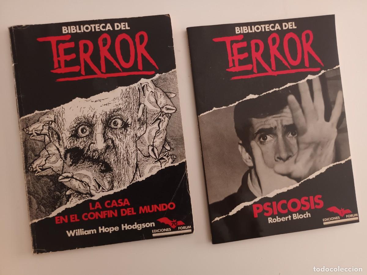 Libros de segunda mano: lote 2 libros colecci&oacute;n Terror: Psicosis y la casa en el conf&iacute;n del mundo