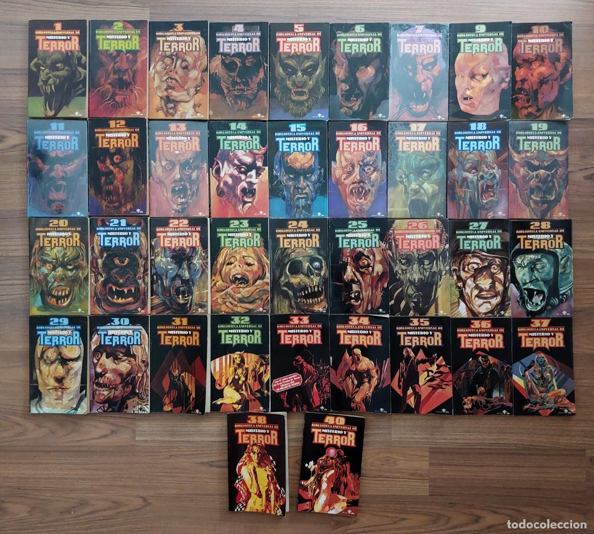 Libros de segunda mano: BIBLIOTECA UNIVERSAL DE MISTERIO Y TERROR (COMPLETA) - LOTE 40 LIBROS (5 NUEVOS Y PRECINTADOS)
