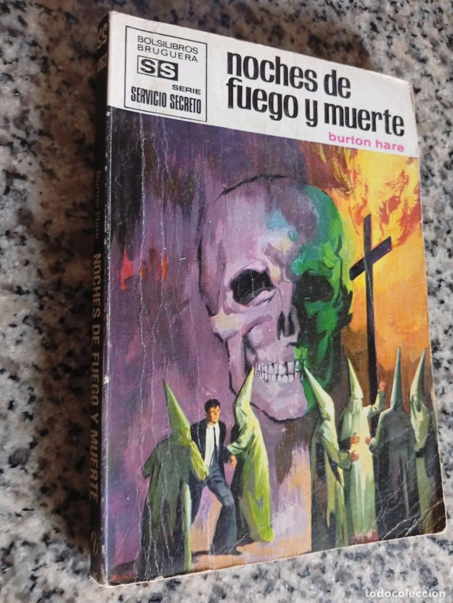Libros de segunda mano: Novelas antiguas bolsilibros servicio secreto n&ordm; 1062 &rdquo;Noches de fuego y muerte&rdquo; Burton Hare