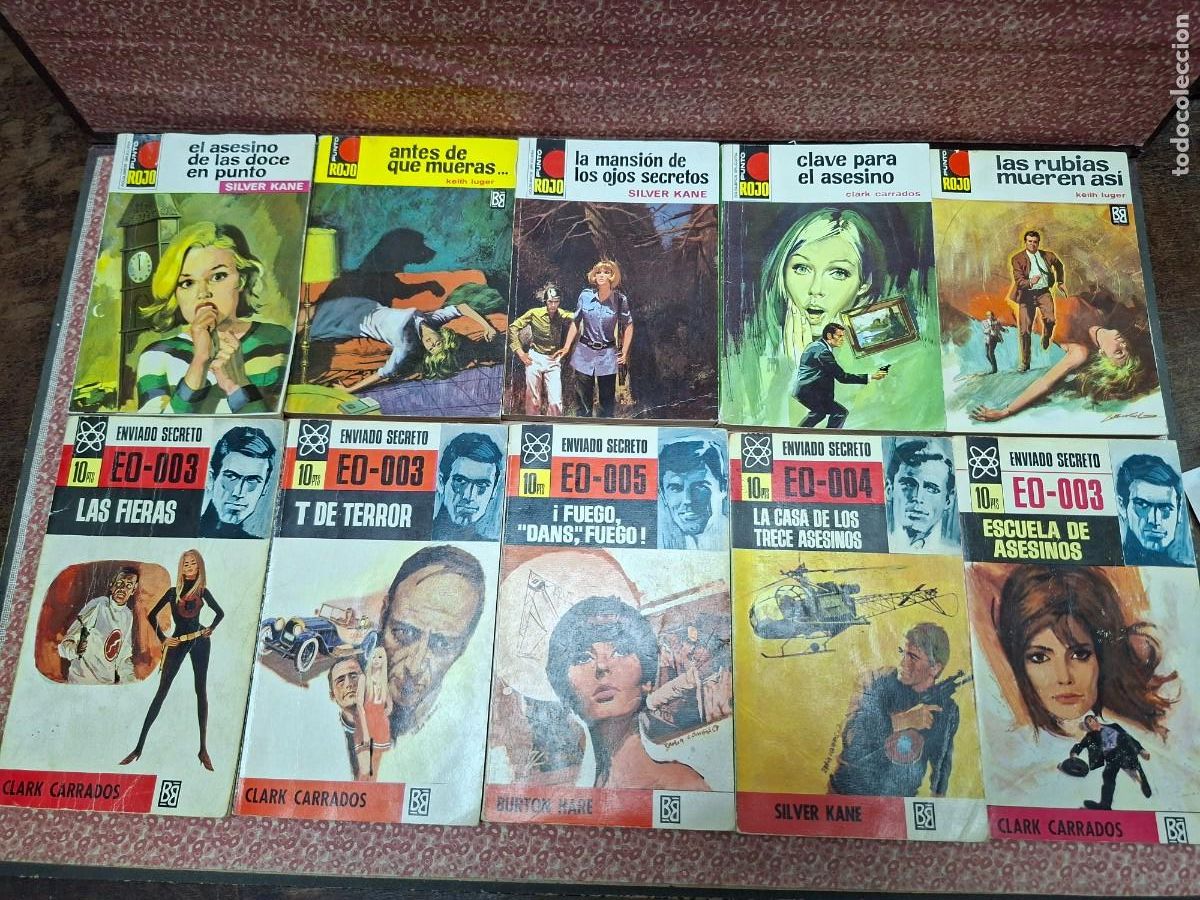 Libros de segunda mano: LOTE NOVELAS POLICIACAS MISTERIO TERROR COLECCION D.A.N.S. PUNTO ROJO BRUGUERA