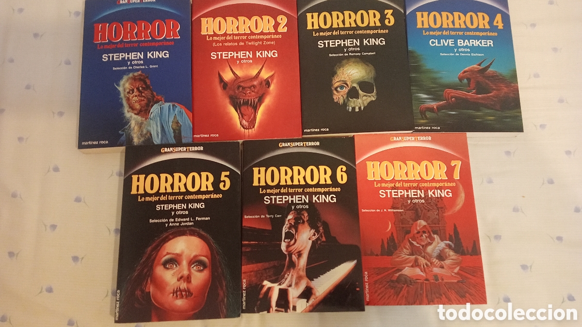 Libros de segunda mano: Horror. GRAN SUPER TERROR. LOS 7 VOLUMENES.. STEPHEN KING Y OTROS. LA MAYORIA ESTAN SIN LEER