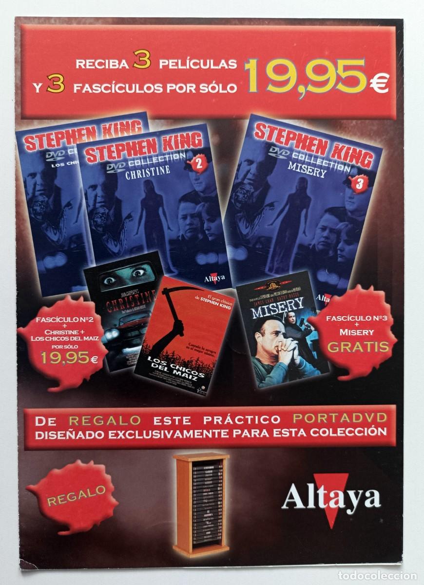 Libros de segunda mano: TR&Iacute;PTICO FOLLETO PUBLICITARIO STEPHEN KING